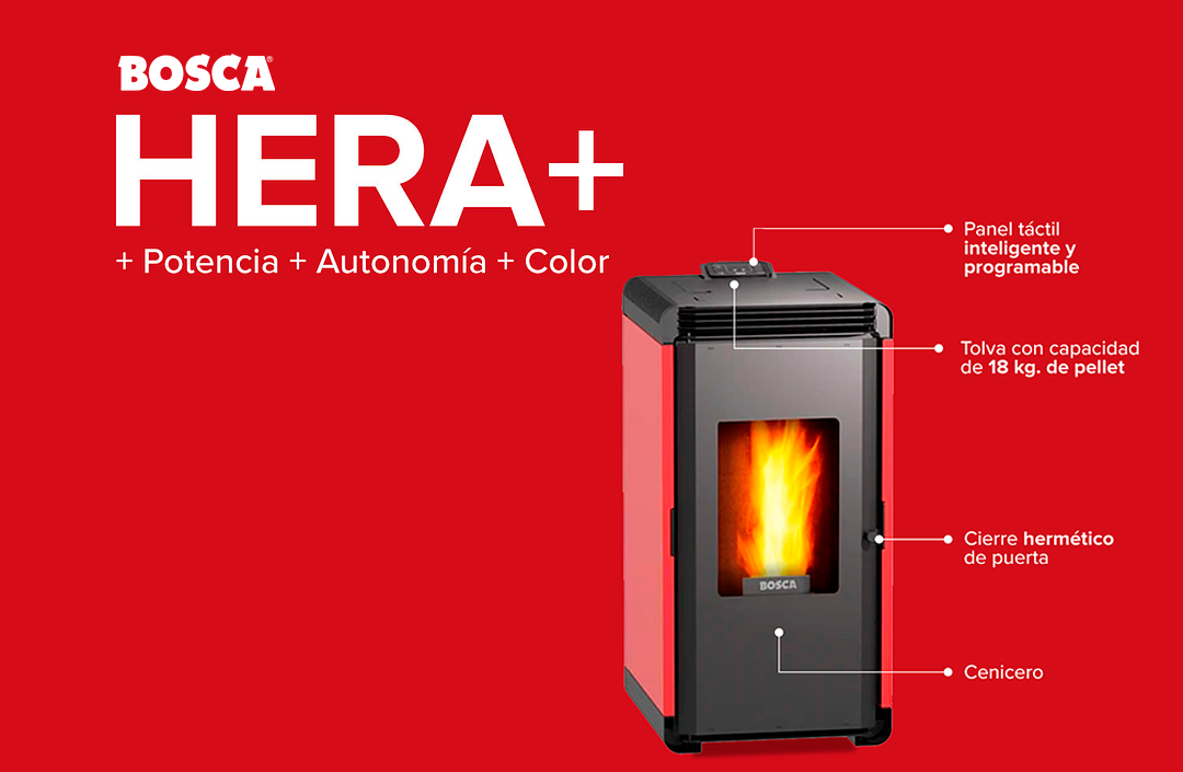 Unidad Bosca: Hera+ Colors: Calor eficiente con estilo chileno
